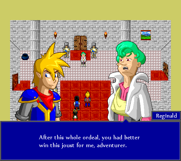 After this whole ordeal, you had better with this joust for me, adventurer.