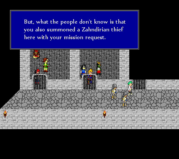 But, what the people don't know is that you also summoned a Zahndirian thief here with your mission request.