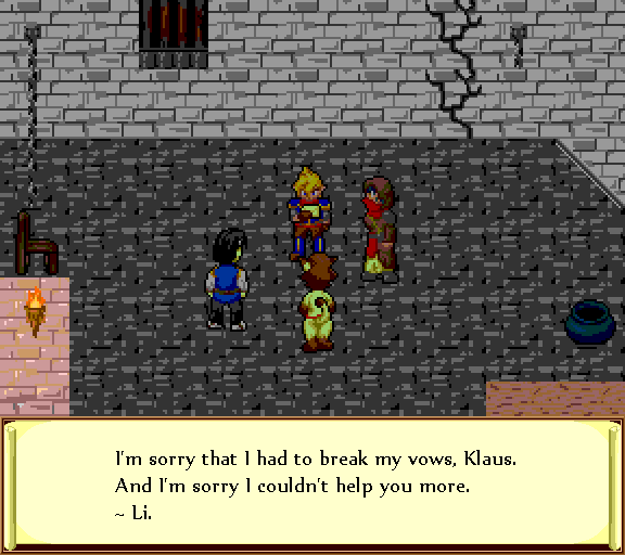 I'm sorry that I had to break my vows, Klaus. And I'm sorry I couldn't help you more. ~ Li.