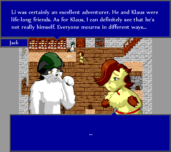 Li was certainly an excellent adventurer. He and Klaus we life-long friends. As for Klaus, I can definitely see that he's not really himself. Everyone mourns in different ways...