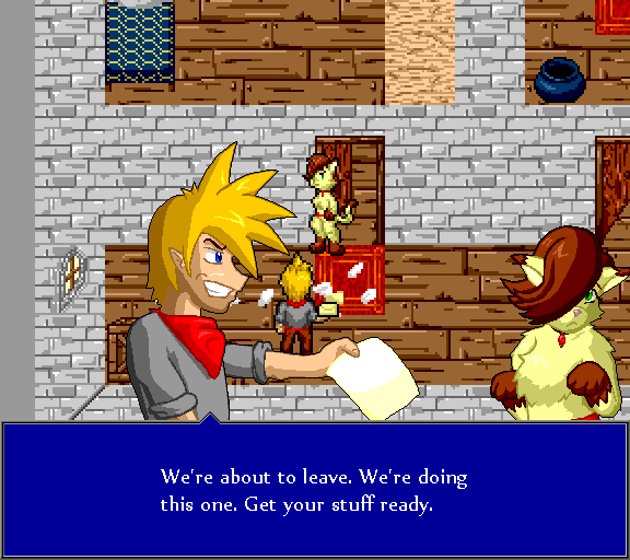 We're about to leave. We're doing this one. Get your stuff ready.