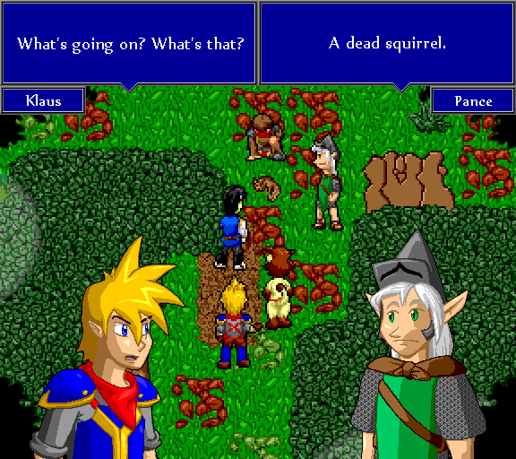 What's going on? What is that? A dead squirrel.