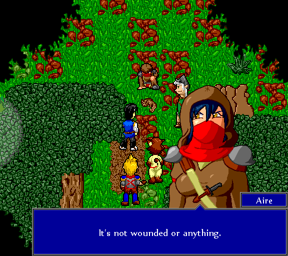 It's not wounded or anything.