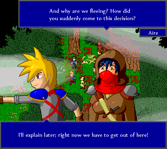 And why are we fleeing? How did you suddenly come to this decision? I'll explain later; right now we have to get out of here!