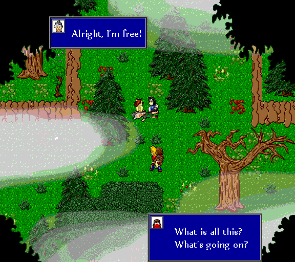 Alright, I'm free! What is all this? What's going on?