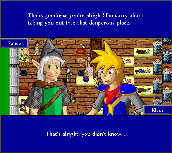 Thank goodness you're alright! I'm sorry about taking you to that dangerous place. That's alright; you didn't know...