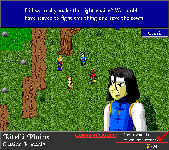 Did we really make the right choice? We could have stayed to fight this thing and save the town!