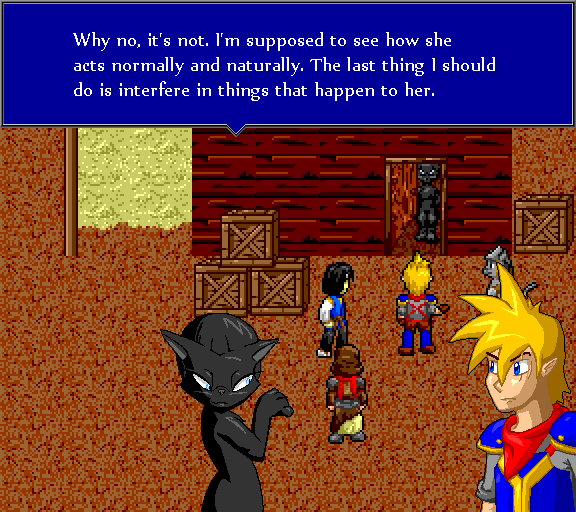 Why no, it's not. I'm supposed to see how she acts normally and naturally. The last thing I should do is interfere in things that happen to her.