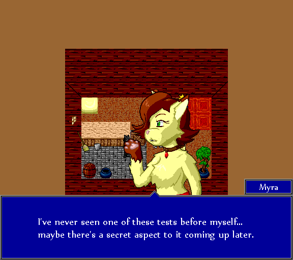 I've never seen one of these tests before myself... maybe there's a secret aspect to it coming up later.