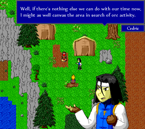 Well, if there's nothing else we can do with our time now, I might as well canvas the area in search of orc activity.