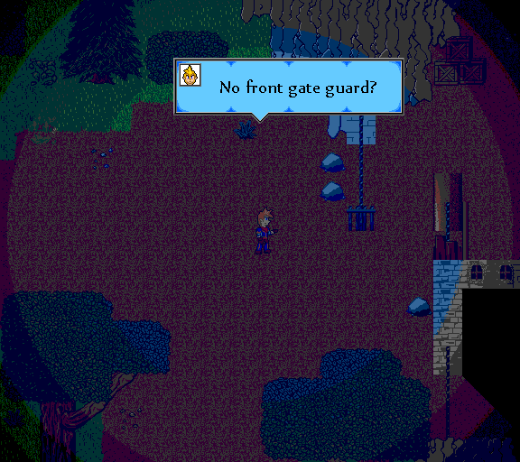 No front gate guard?