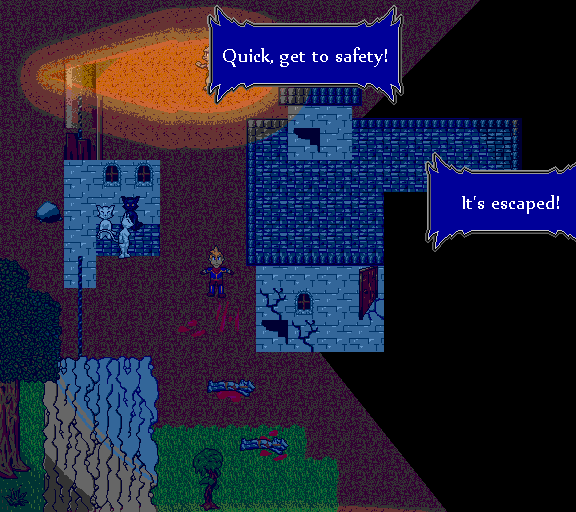 Quick, get to safety! It's escaped!