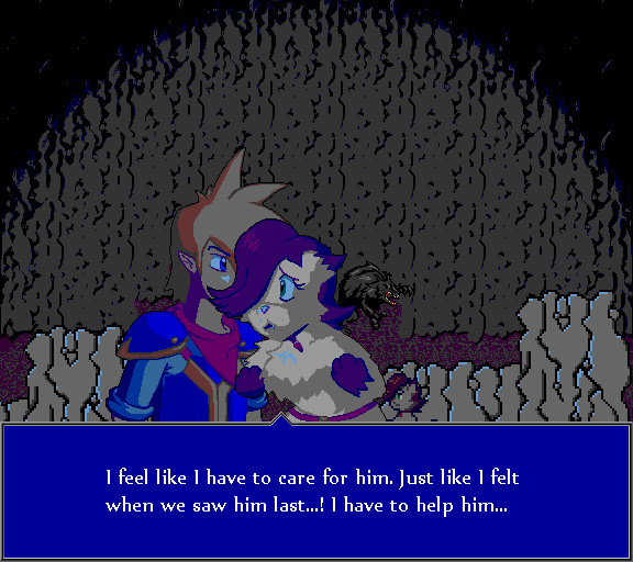 I feel like I have to care for him. Just like I felt when we saw him last...! I have to help him...
