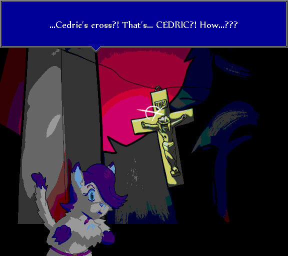 Cedric's cross?! That's... Cedric?! How??