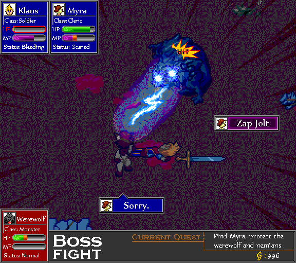 Sorry. Zap jolt