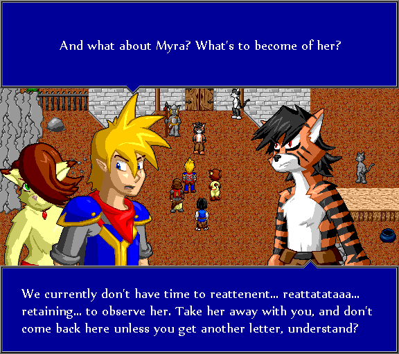 And what about Myra? What's to become of her? We currently don't have time to observe her. Take her away with you, and don't come back here unless you get another letter, understand?